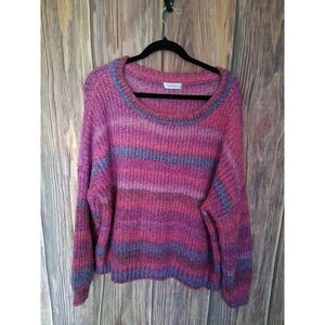 Retrology multi pink pull over sweater Size Xl